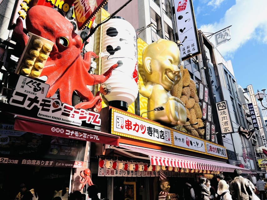 1-Day walking tour in Osaka：Castle, temples and Ukiyoe - Dotonbori: signs, side streets and ukiyo-e