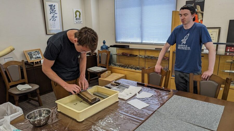 From Osaka: Sakai Knife Maker or Blacksmith Walking Tour - The craft museum sets up the workshop