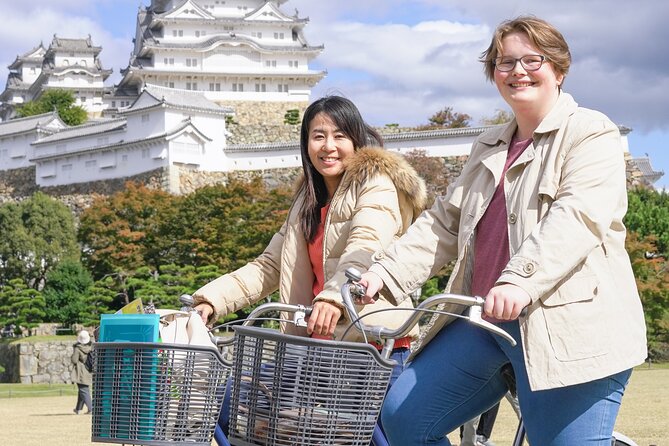 Half-day Himeji Castle Town Bike Tour with Lunch - The shrine lookout and a different castle view