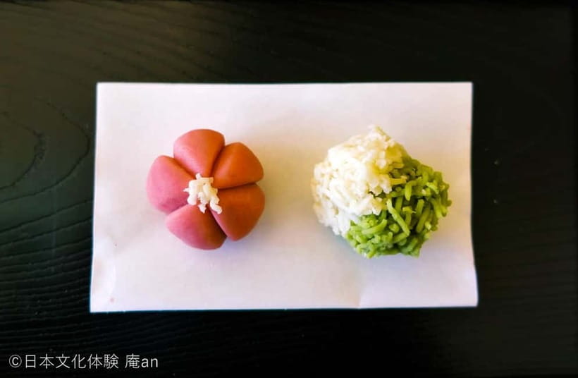 Japanese Traditional Sweets "Nerikiri" making - A small art lesson made of bean paste