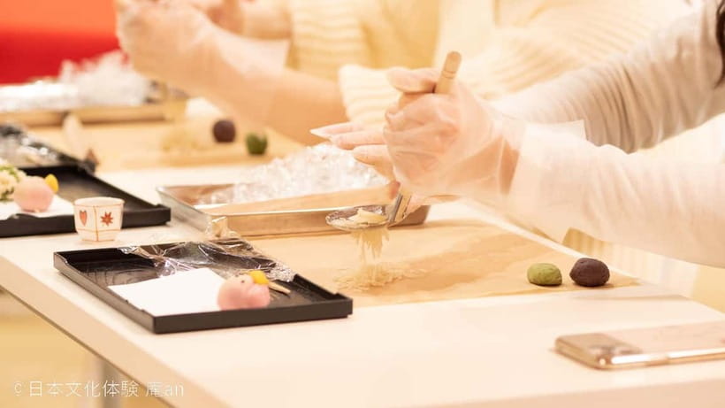 Japanese Traditional Sweets "Nerikiri" making - Instruction and language: what to expect