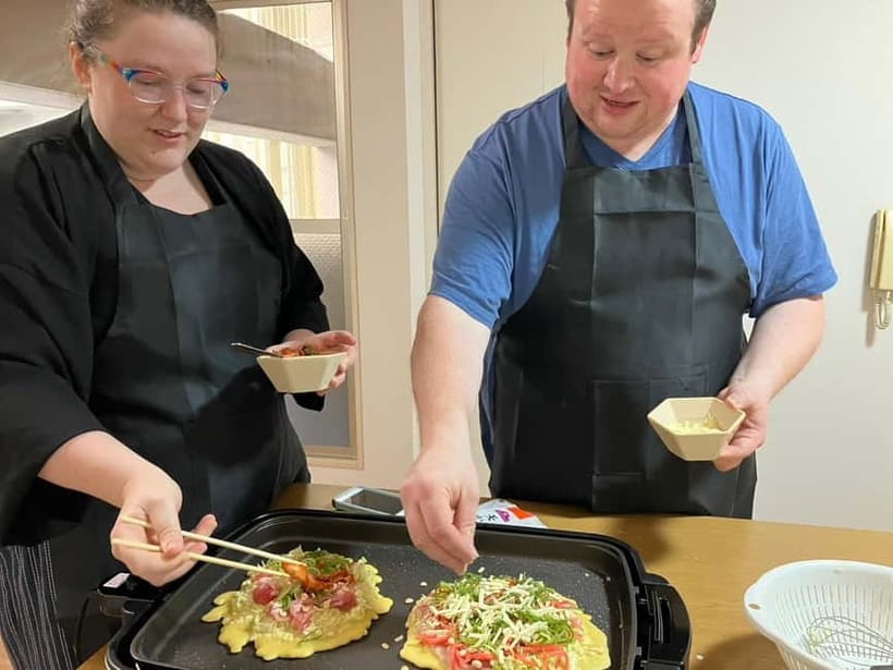 Osaka : Cooking Class Okonomiyaki & Takoyaki course in Nanba - Two Osaka classics, made by you