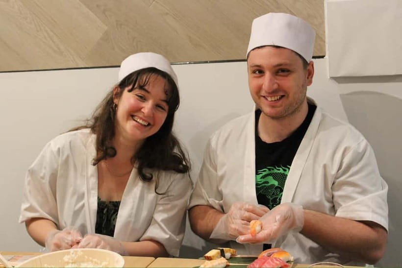 Osaka Dotonbori: Sushi Making Experience - The instructors make the lesson
