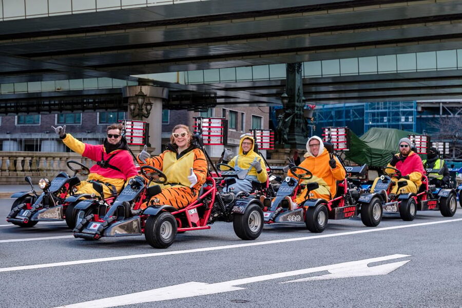Osaka: Go Kart Tour on Osaka Streets with Guide - A silly costume, with serious safety rules