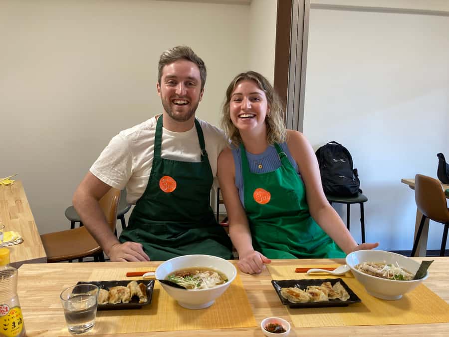 Osaka: Ramen and Gyoza Cooking Class in Dotonbori - Prepare broth and make the ramen your own
