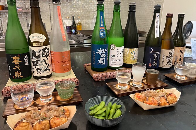 Osaka Sake Tasting & Takoyaki Cooking Experience - Small-group scale, timing and location