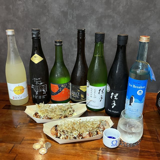 Osaka Sake Tasting with Takoyaki Cooking - Taste the sake with the food you made