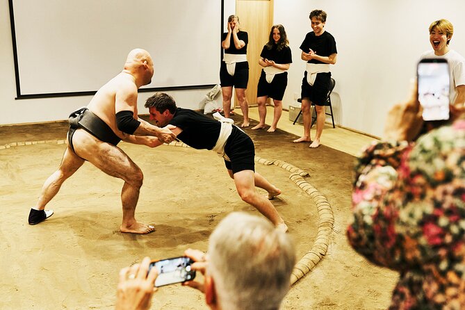 Osaka Sumo Experience with Live Show and Audience Challenge - The audience challenge is fun, but not guaranteed
