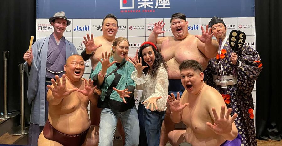 Osaka: Sumo Stage Show with Bento or Snack + Fight & Photo - A stage show, not a tournament