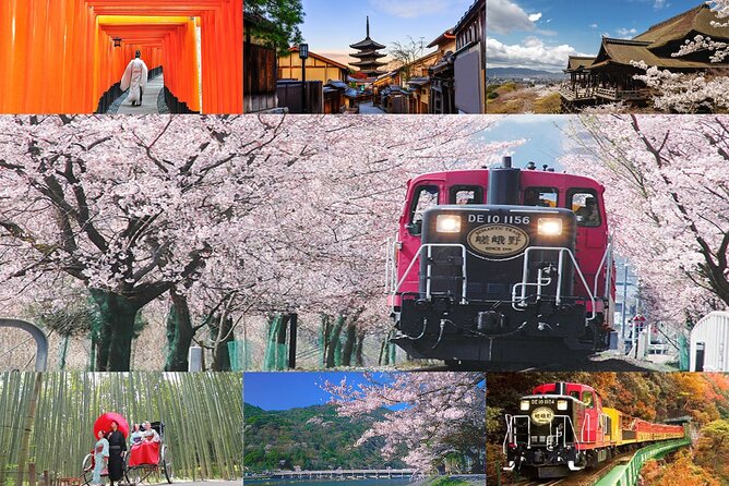Sagano Romantic Train & Arashiyama, Kiyomizudera, Fushimi Inari Taisha Day Tour - Fushimi Inari’s tunnel of red gates